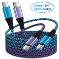10ft USB-C to USB-C Cable 2pk