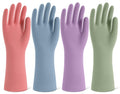Reusable rubber dish gloves 4 pair