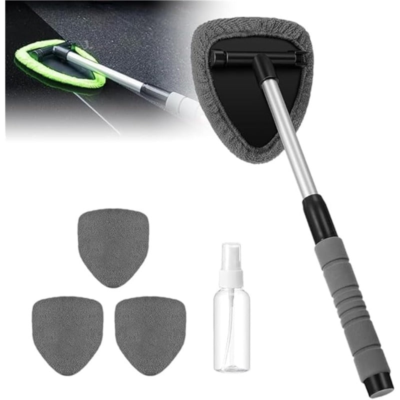 Extendable Windshield Cleaner Tool with Pads