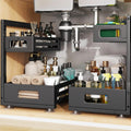 L-shaped pull-out under-sink organizer 2 pack