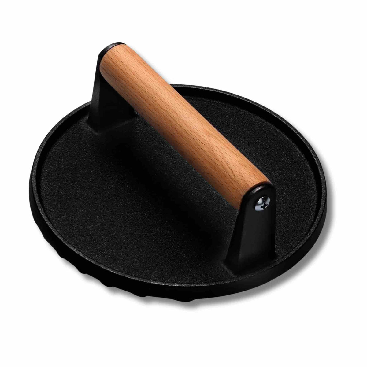 Cast-iron smash burger press