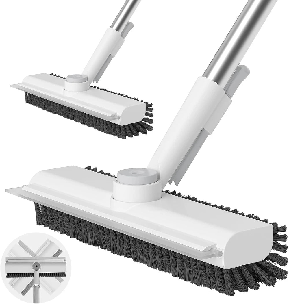 3-in-1 long-handle floor scrub brush