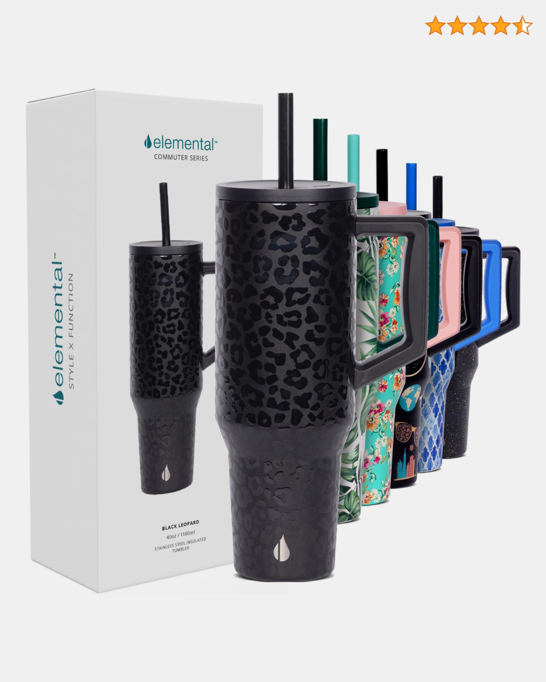 40oz Handled Insulated Tumbler
