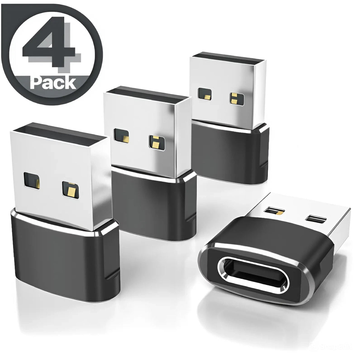 USB-A to USB-C Adapter 4pk