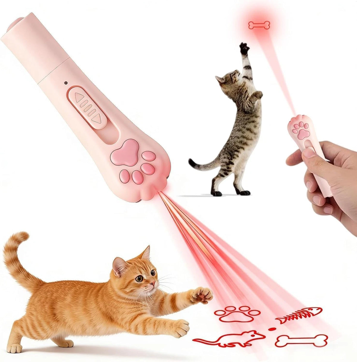 Rechargeable Light-Pattern Mouse Cat Toy