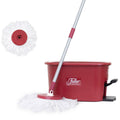Microfiber spin mop and bucket
