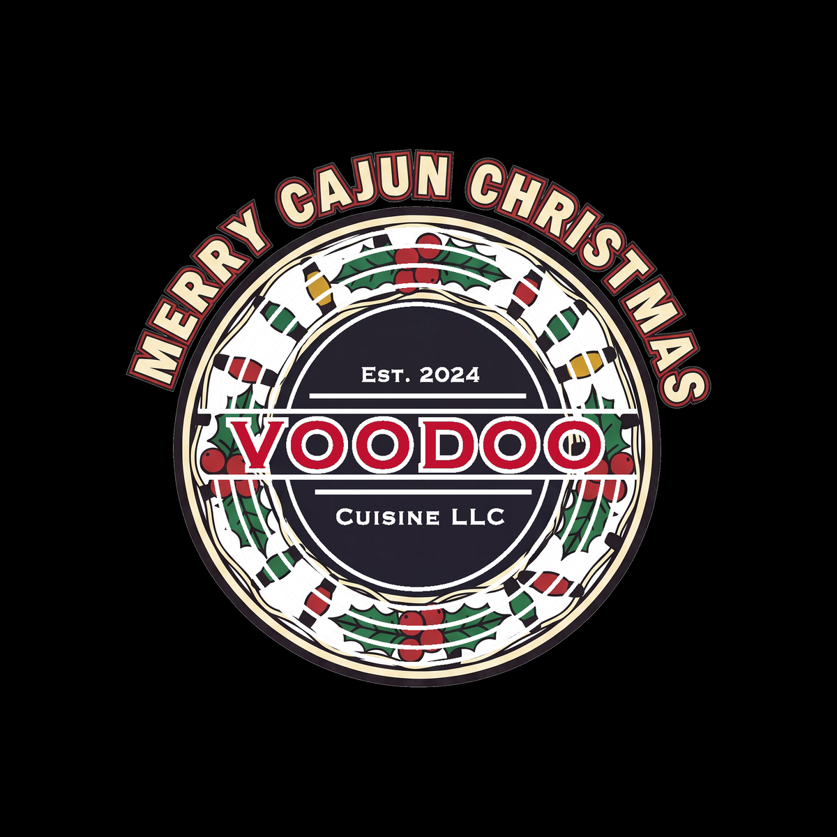 Cajun Christmas Seal design